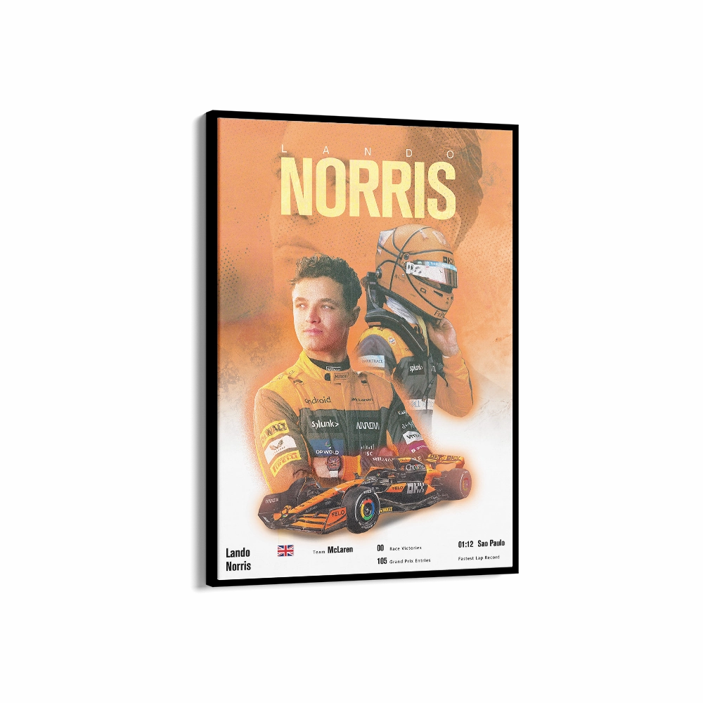 Lando Norris Vintage F1 Print