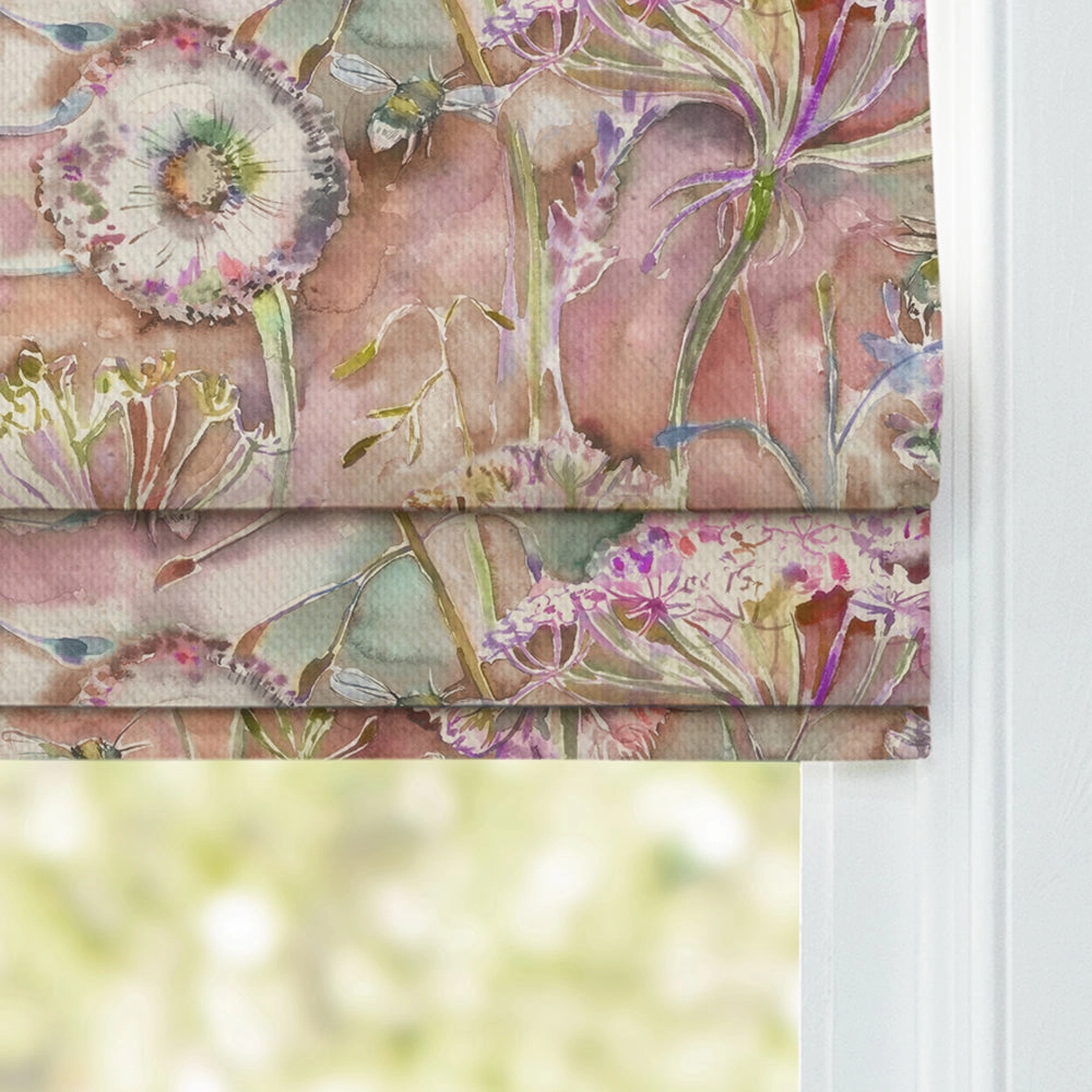 Langdale Printed Cotton Made to Measure Roman Blinds Russett