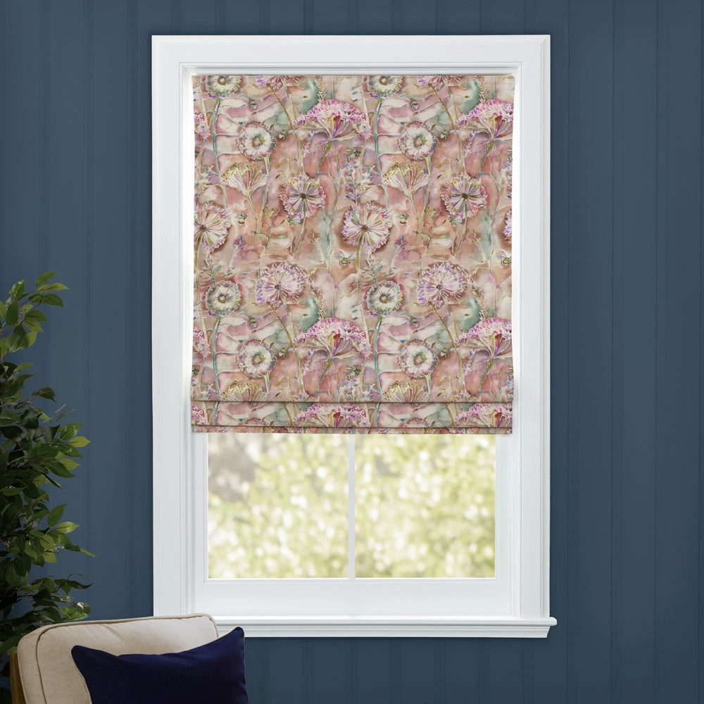 Langdale Printed Cotton Made to Measure Roman Blinds Russett