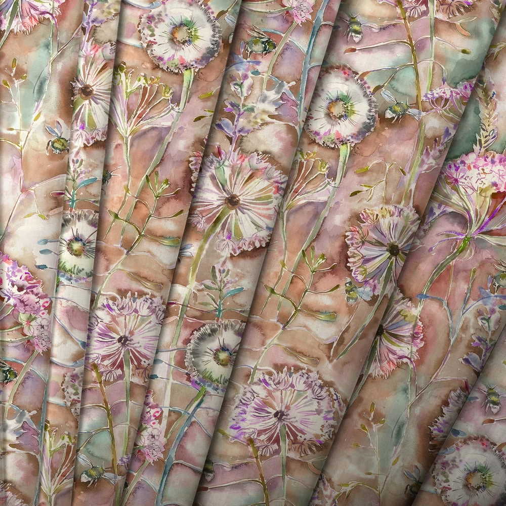 Langdale Printed Cotton Made to Measure Roman Blinds Russett