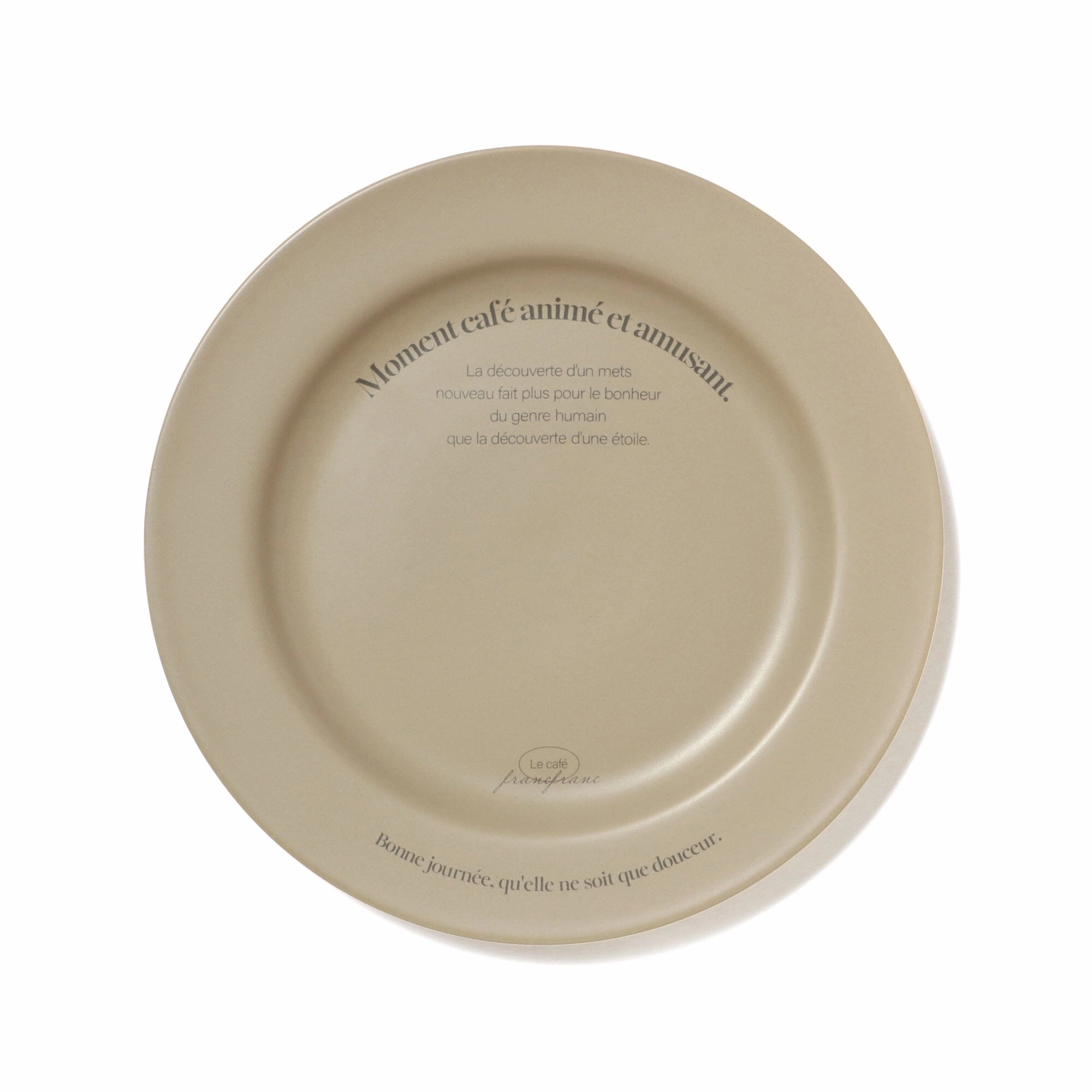 Le Cafe Plate SS Brownhand-painted ceramic bowl
