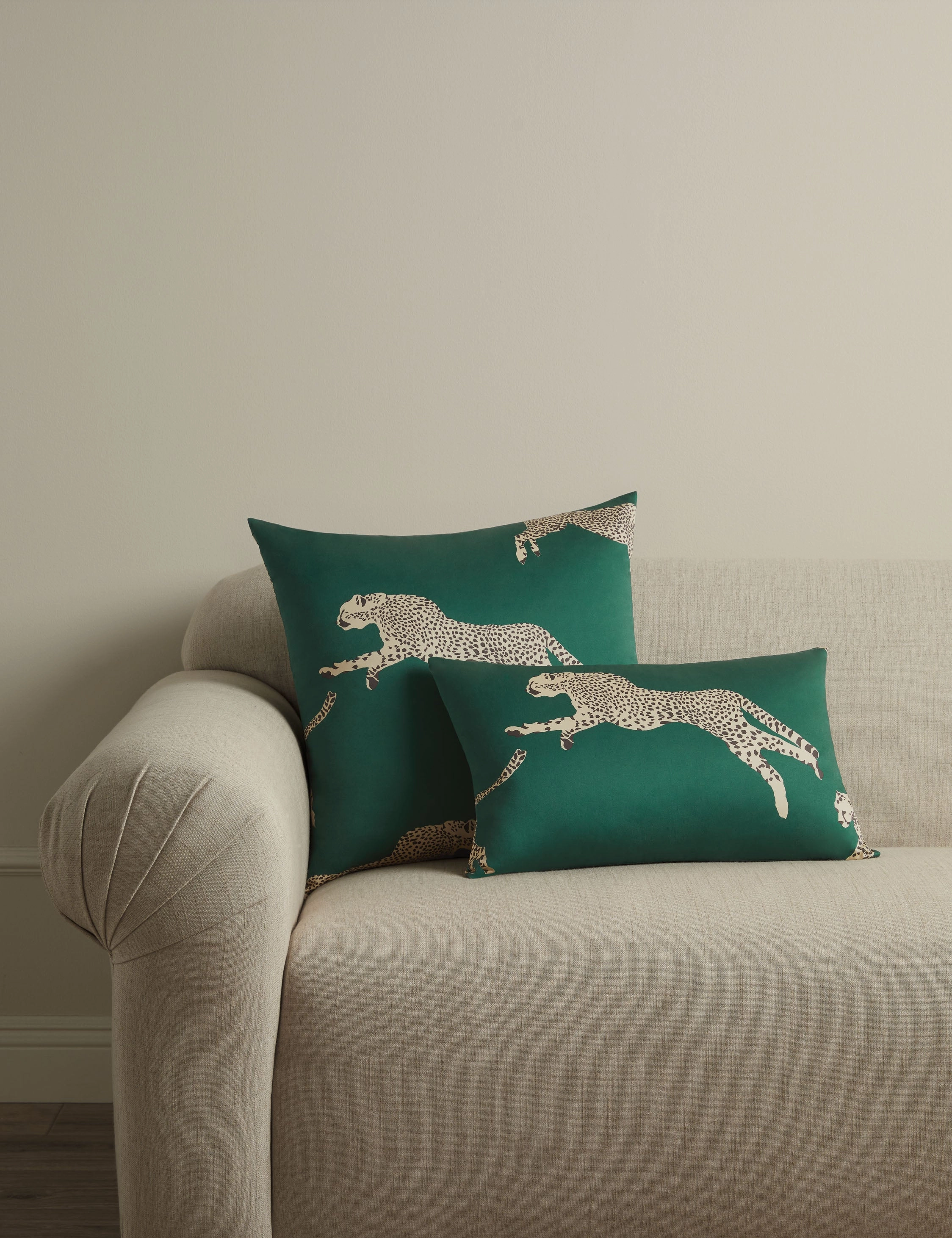 Leaping Cheetah Pillow by Scalamandre