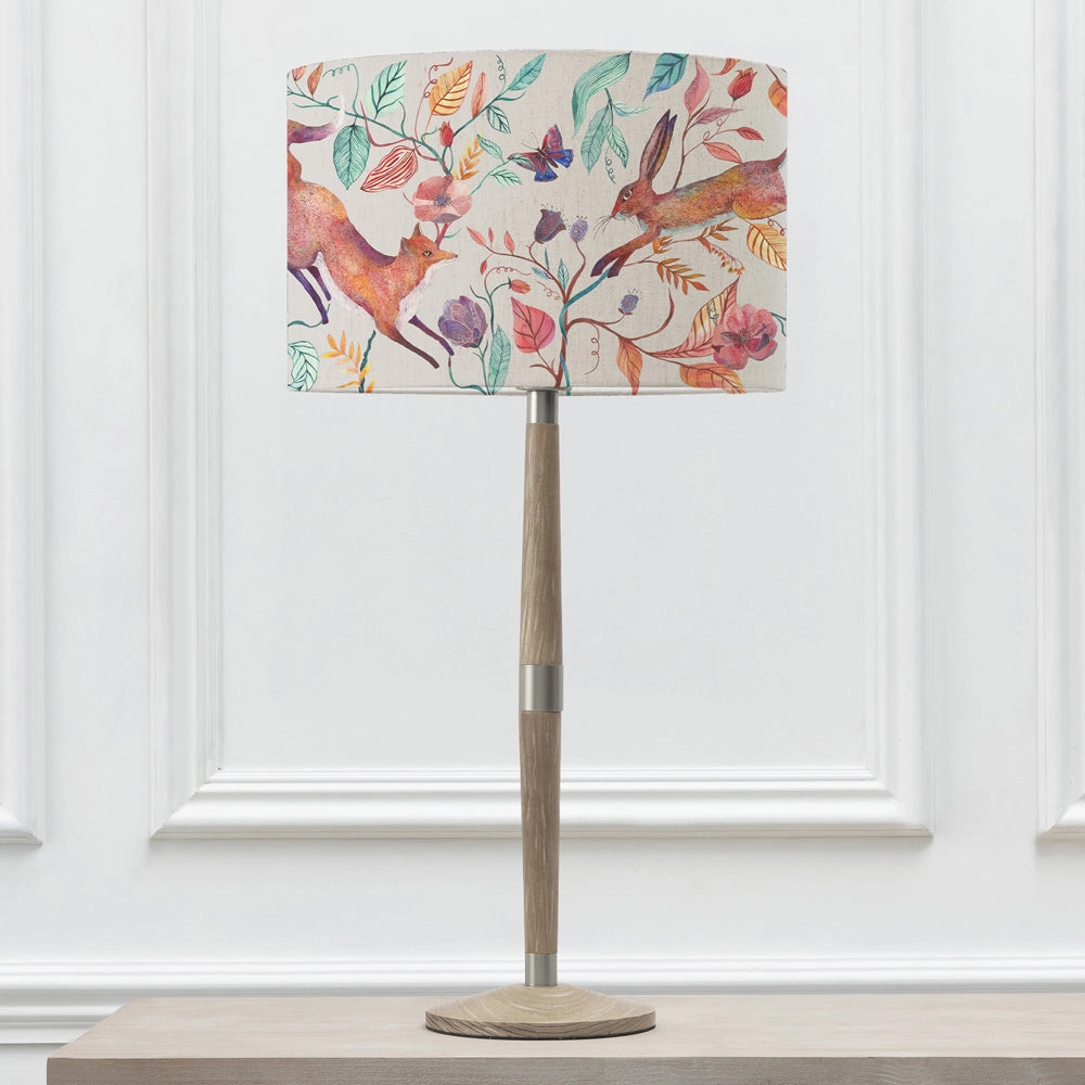 Leaping Into The Fauna Eva & Solensis Complete Table Lamp Grey/Linen