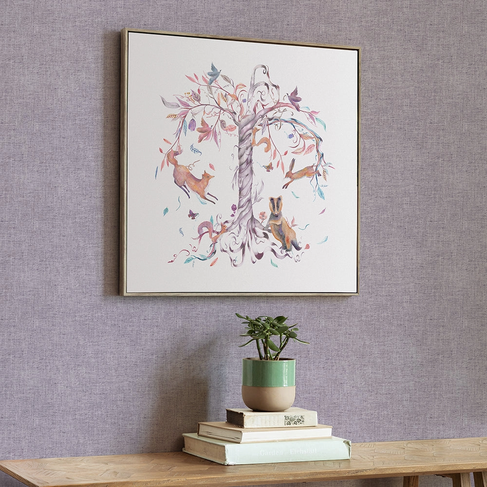 Leaping Into the Fauna Framed Canvas Stone