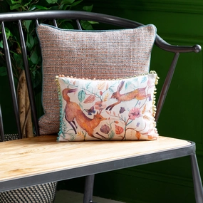 Leaping Into The Fauna Small Printed Cushion Linenhome decor ,wall decor 