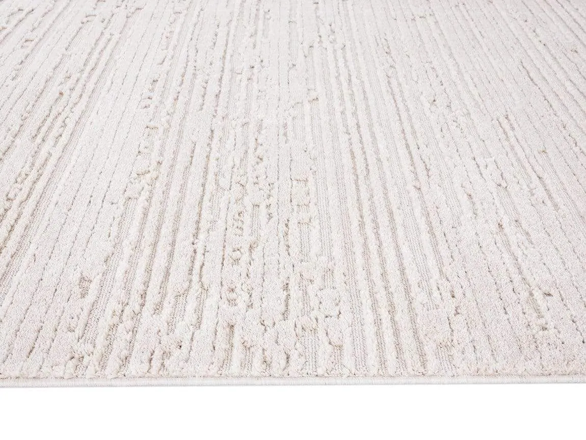 Leilani Ivory Cream Textured Rug