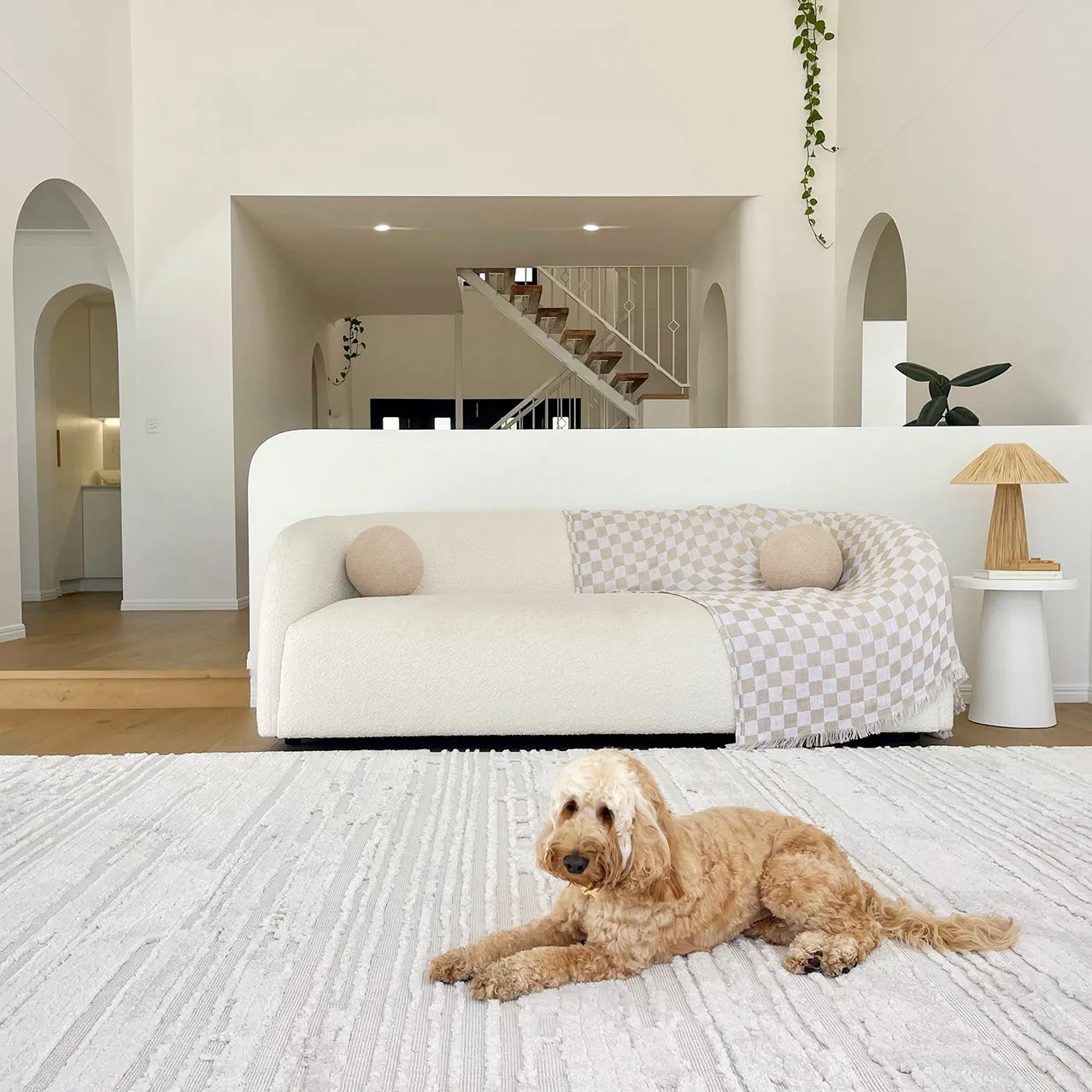 Leilani Ivory Cream Textured Rug