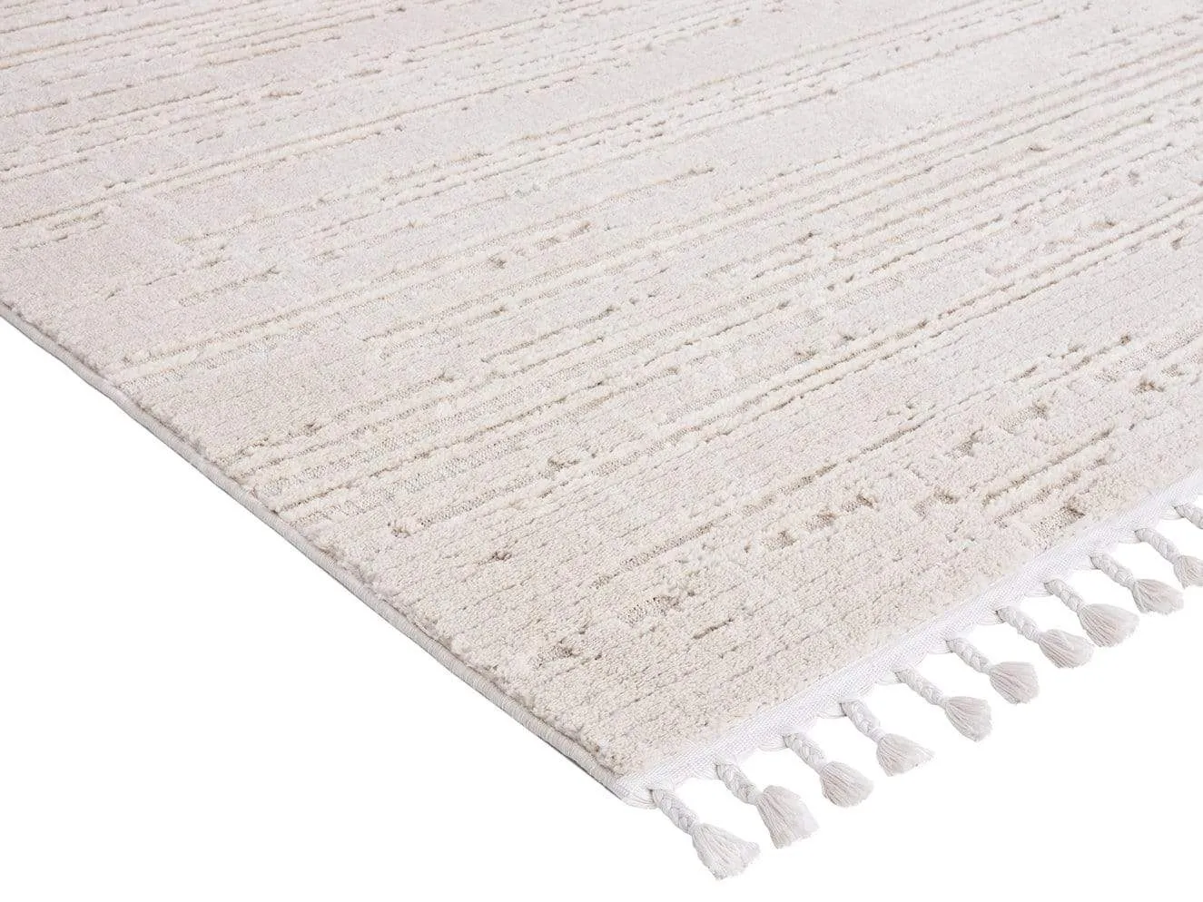 Leilani Ivory Cream Textured Rug