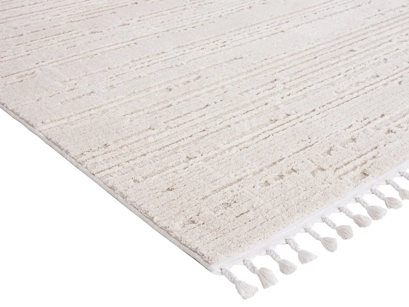 Leilani Ivory Cream Textured Runner Rug