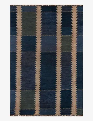 Lemieux et Cie Atar Handwoven Wool Rug by Momenimodern color block patchwork rug