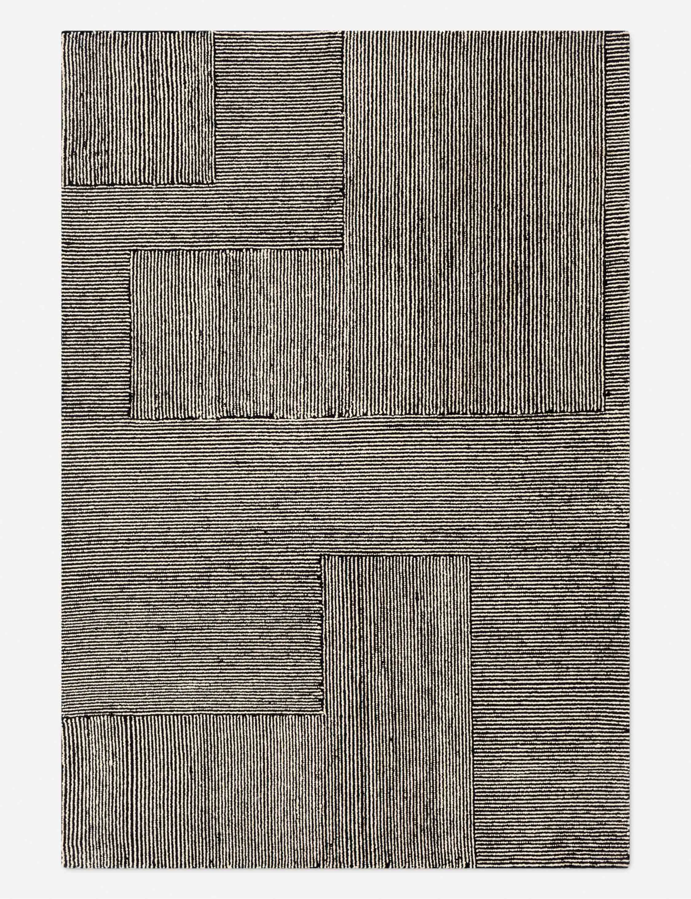 Leota Hand-Tufted Wool Rugmodern color block patchwork rug