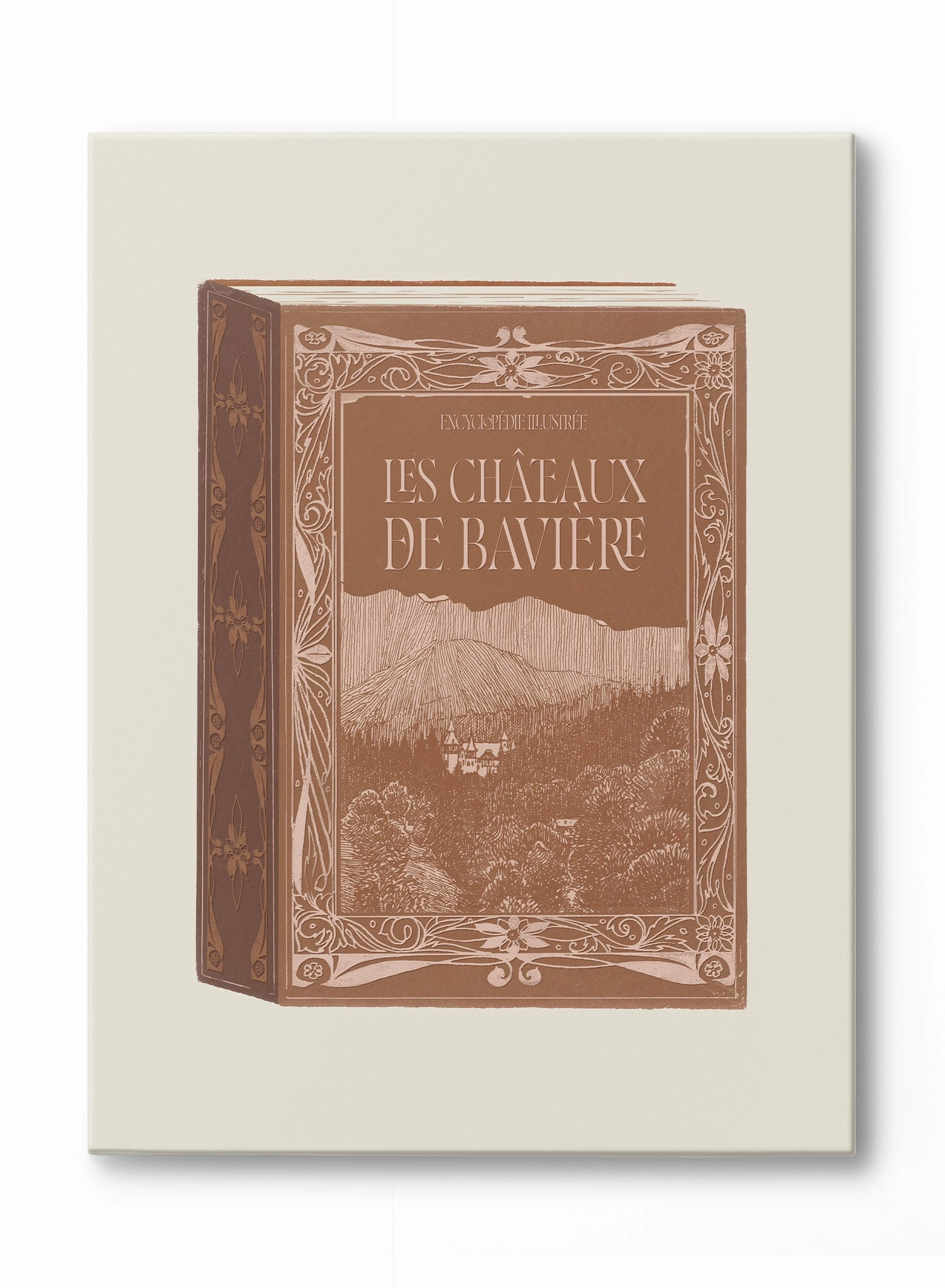 Les Chateaux Book Cover, Canvasindoor decorative canvas print