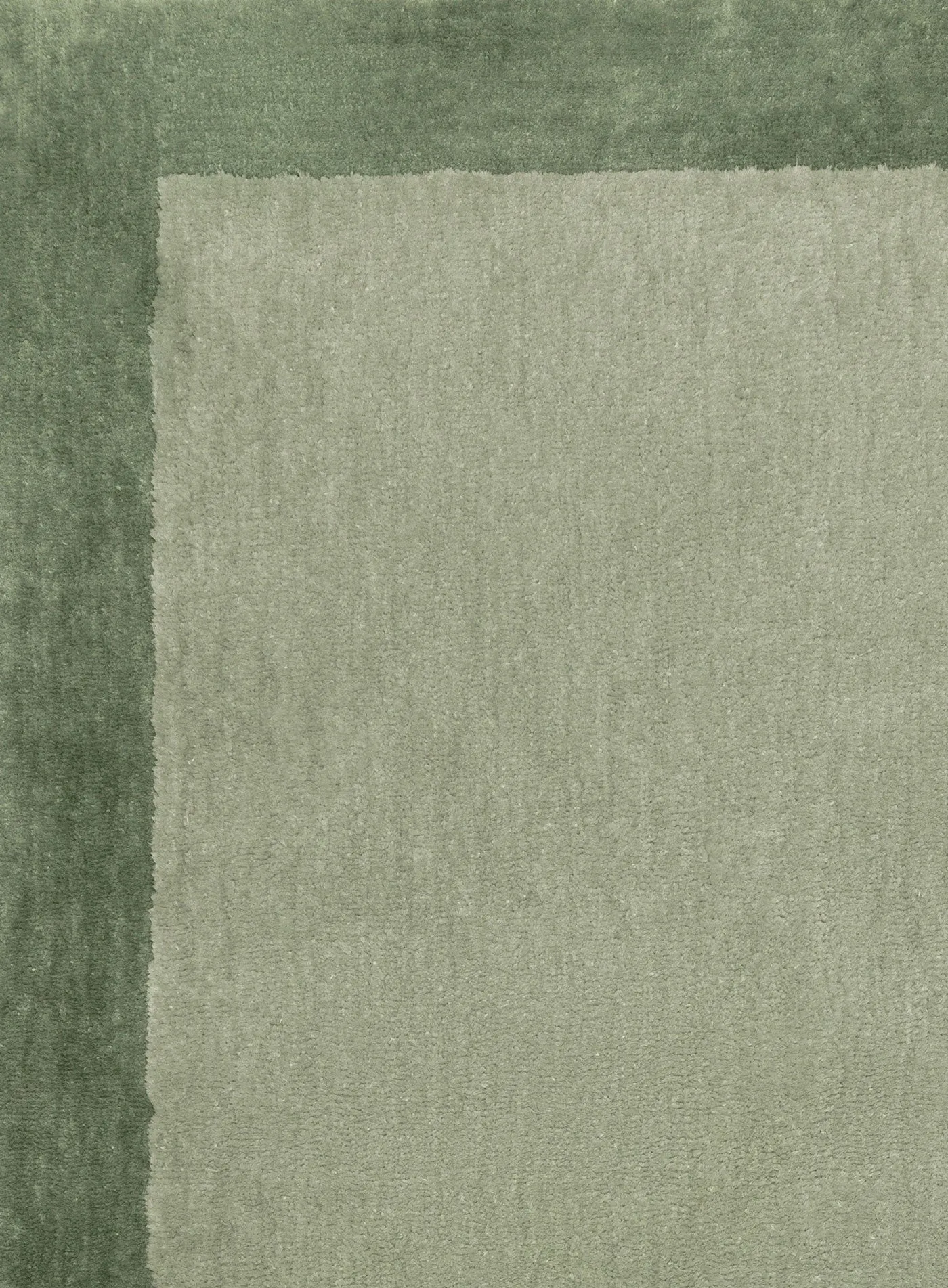 Lila Green Bordered Shag Rug