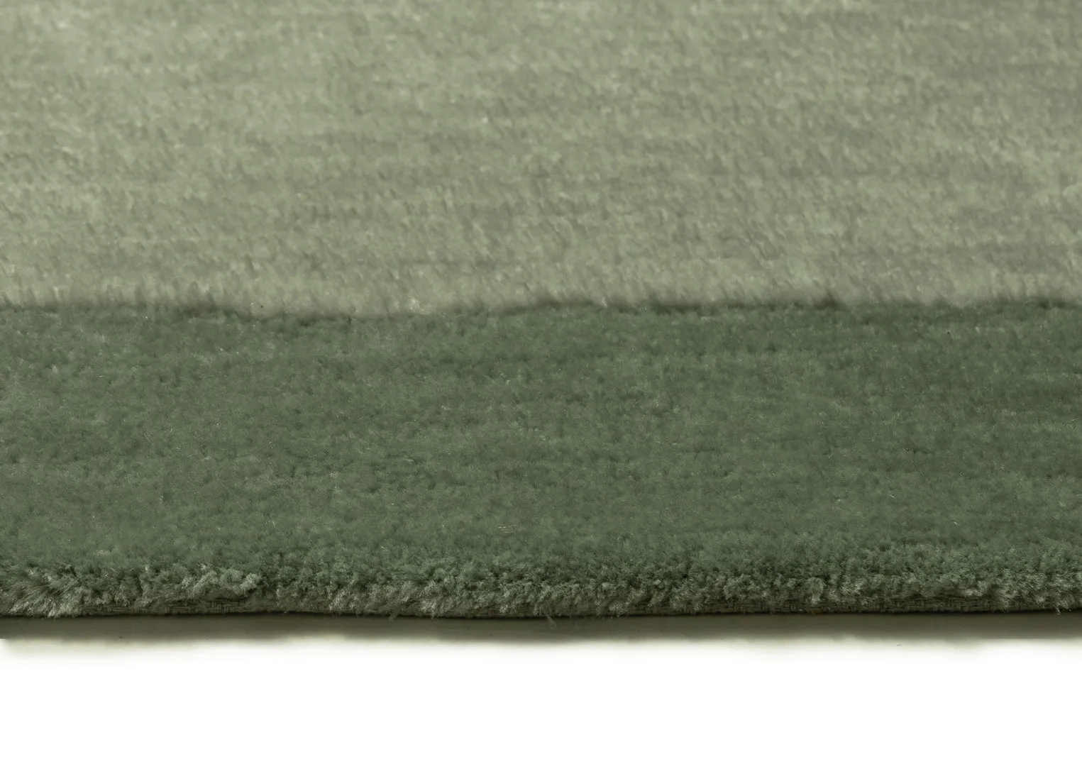 Lila Green Bordered Shag Rug