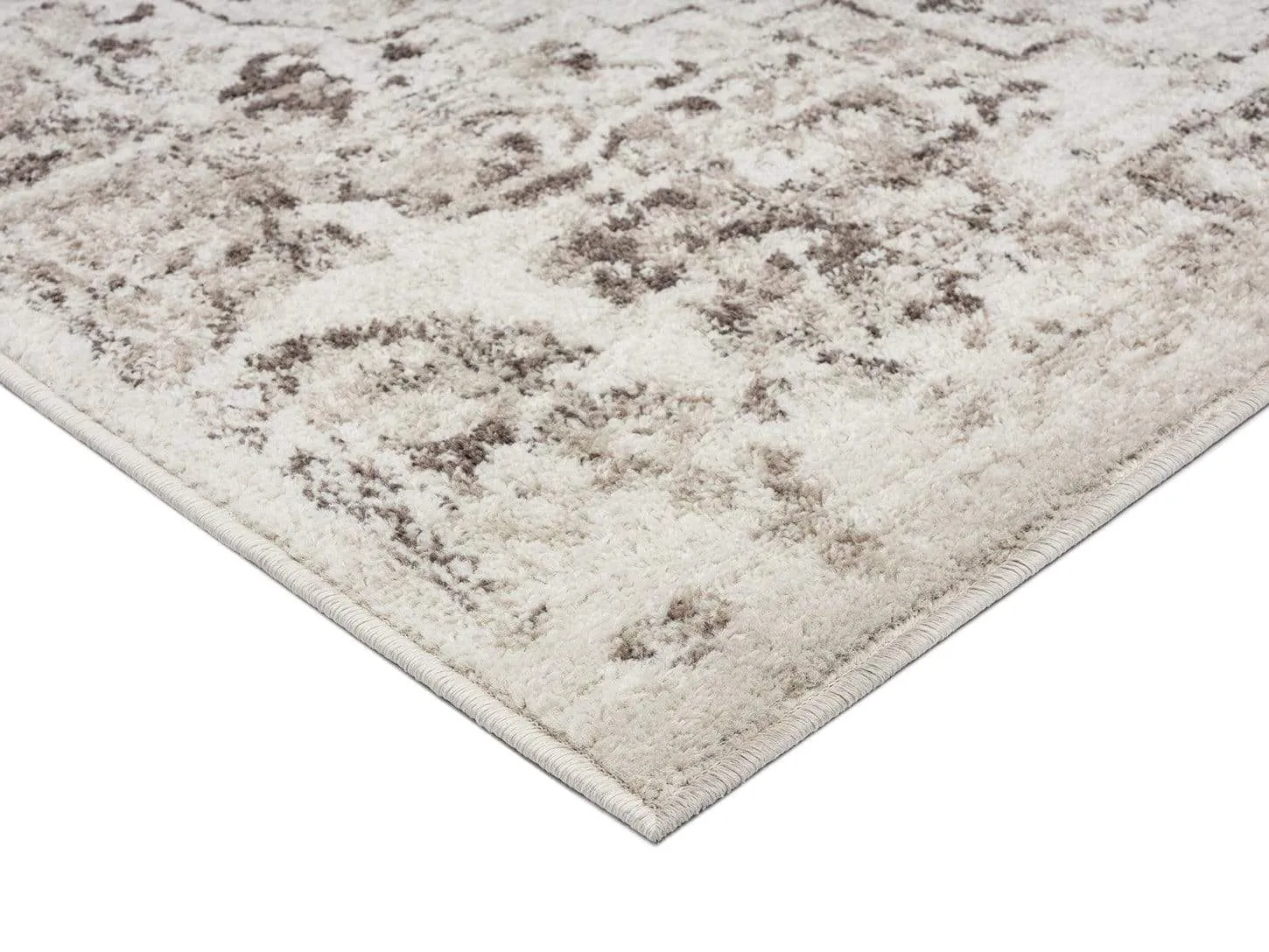 Liliana Cream And Brown Traditional Distressed Floral Rug