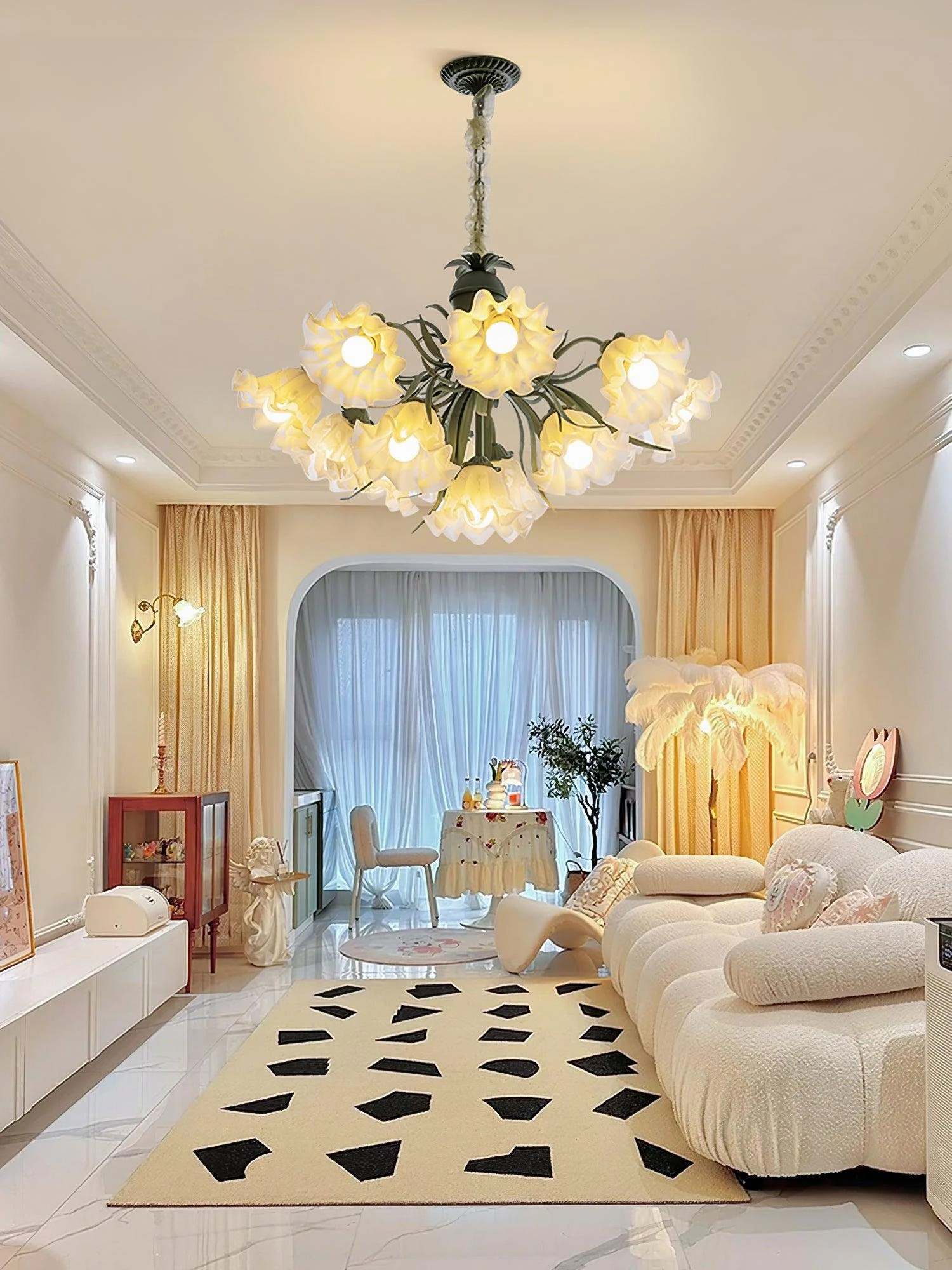 Lily of the Valley Flower Chandelier