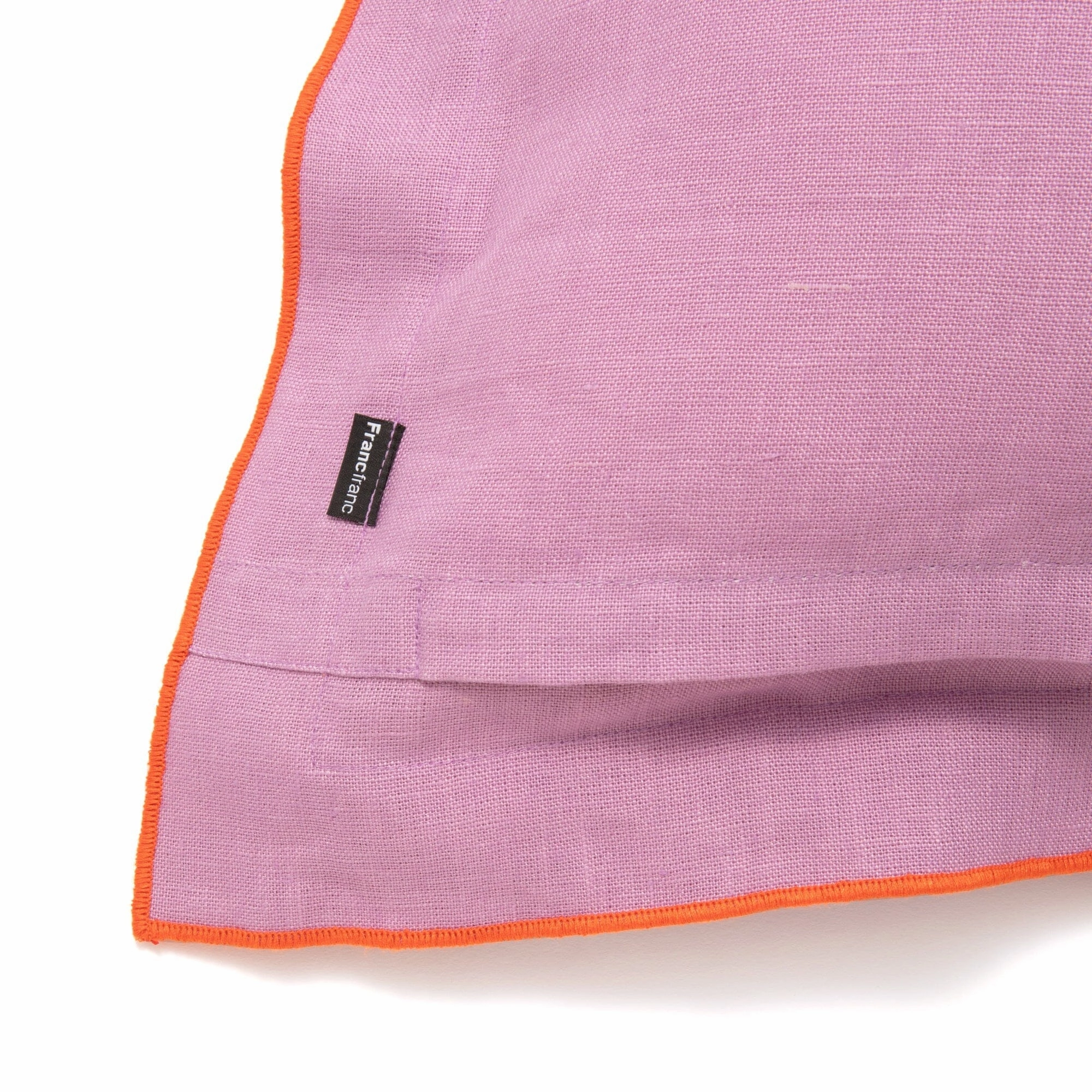 Linen Flange Cushion Cover 450 x 450  Purple