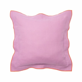 Linen Flange Cushion Cover 450 x 450  Purplebedding sets ,throw blankets 