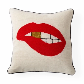 Lips Bitten Needlepoint Throw Pillowbedding sets ,throw blankets 
