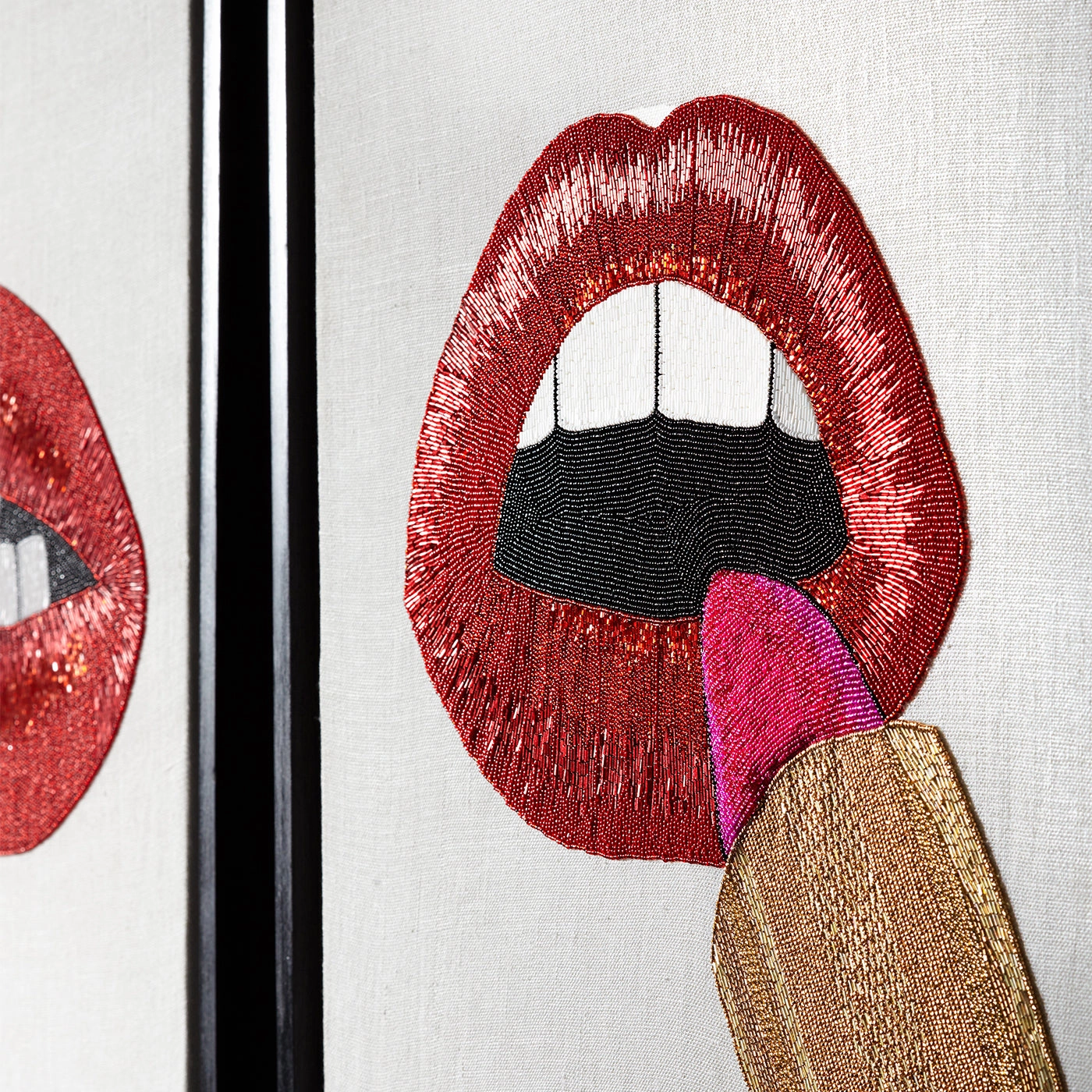 Lipstick Beaded Art