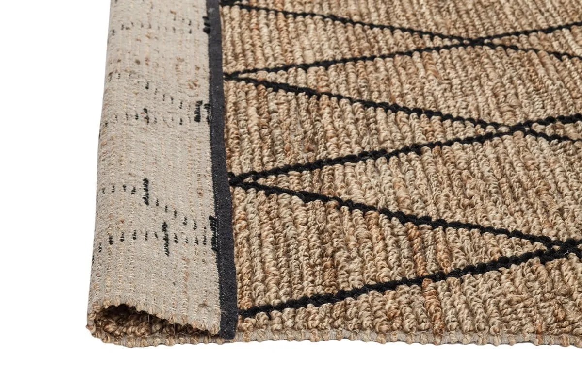 Livia Diamond Pattern Natural Jute and Cotton Rug *NO RETURNS UNLESS FAULTY