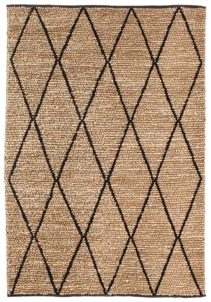 Livia Diamond Pattern Natural Jute and Cotton Rug *NO RETURNS UNLESS FAULTYmodern color block patchwork rug