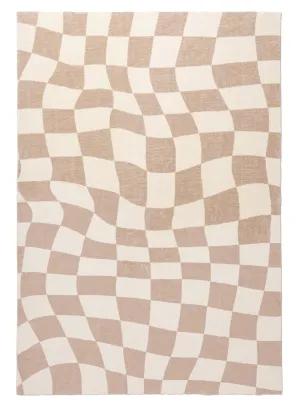 Logan Beige and Ivory Abstract Checkered Washable Rugmodern color block patchwork rug