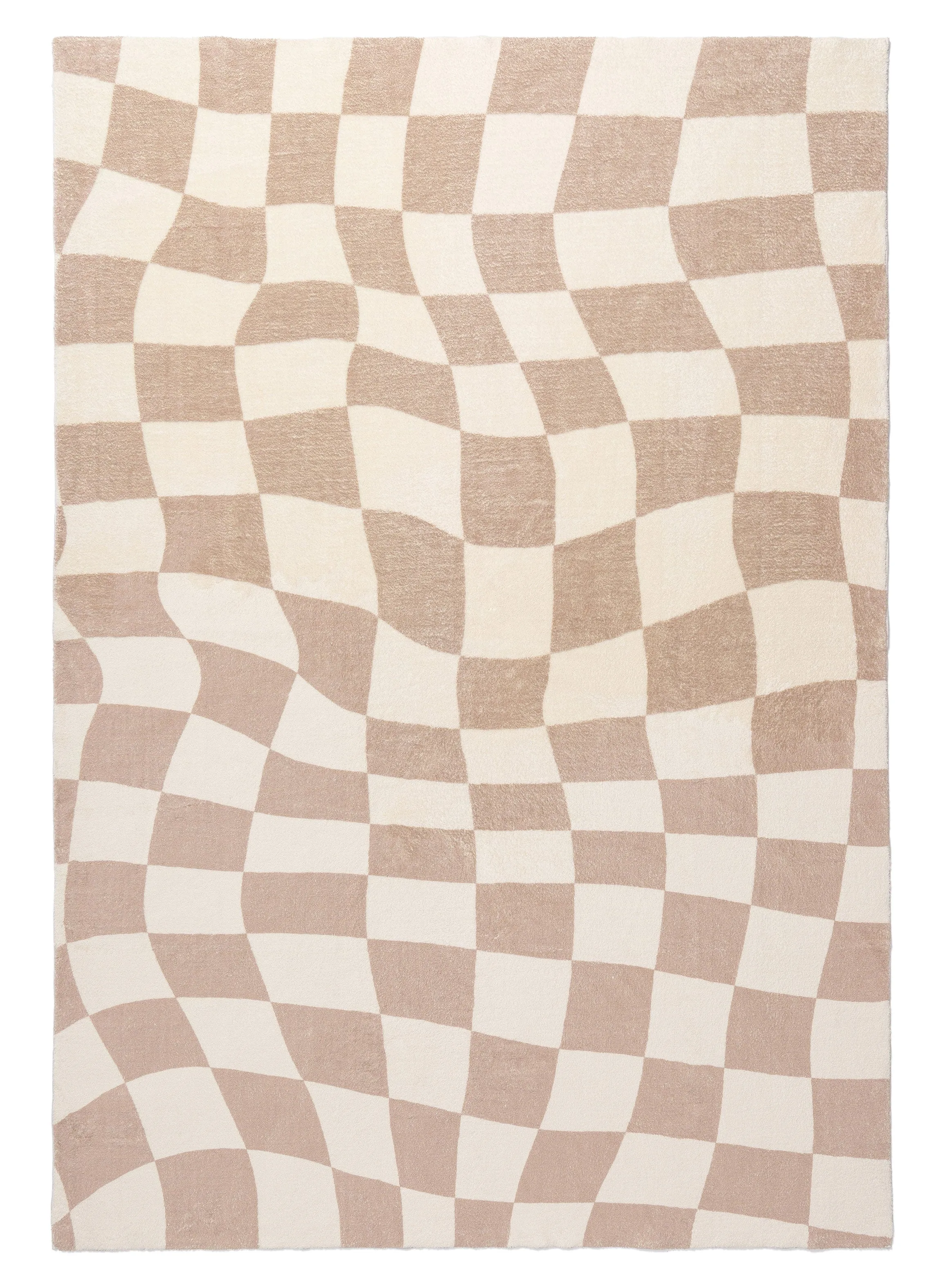 Logan Beige and Ivory Abstract Checkered Washable Rugmodern color block patchwork rug