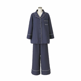 Logo Check Jacquard Pajamas With Embroidery Navybedding sets ,throw blankets 