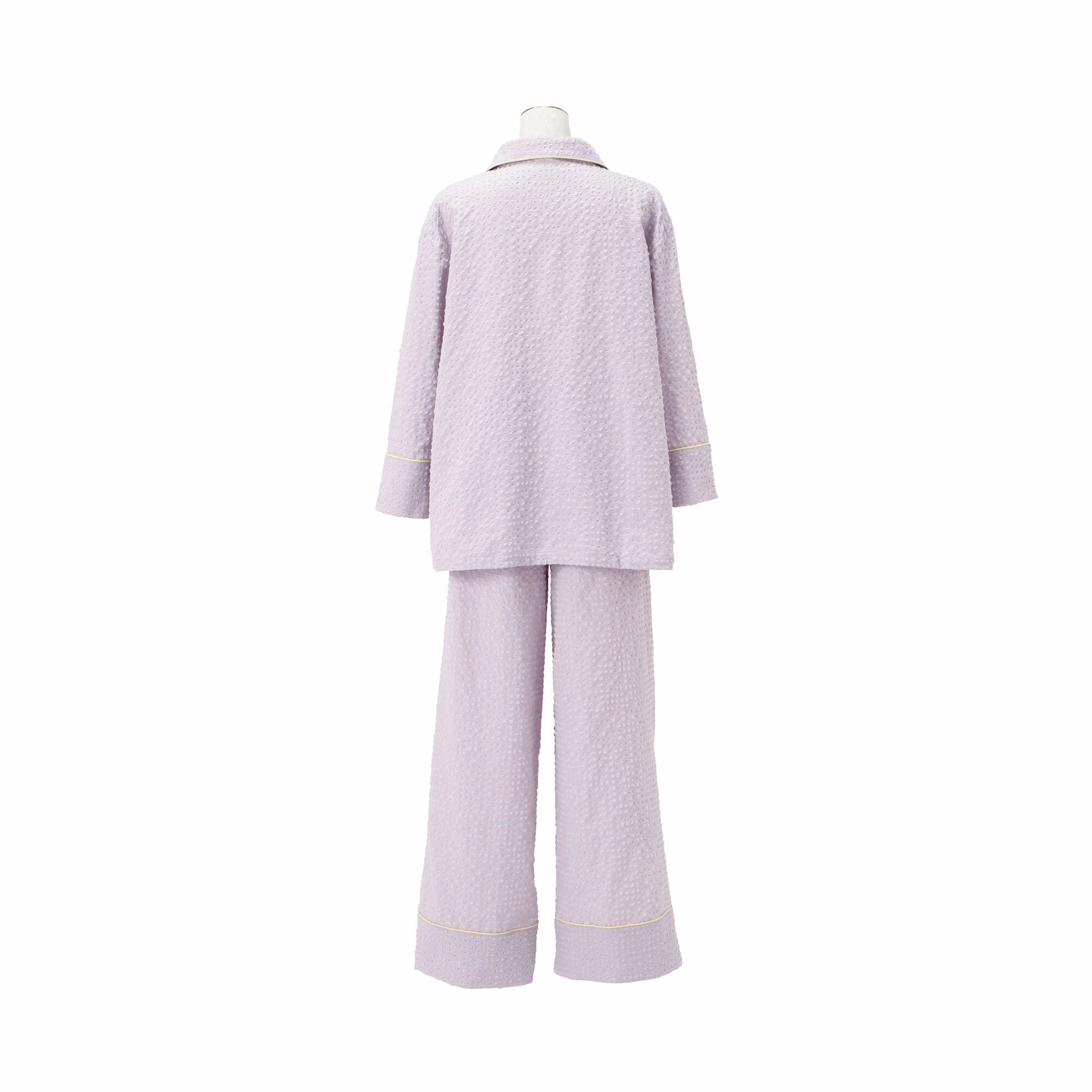 Logo Check Jacquard Pajamas With Embroidery Purple