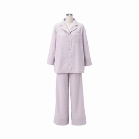 Logo Check Jacquard Pajamas With Embroidery Purplebedding sets ,throw blankets 