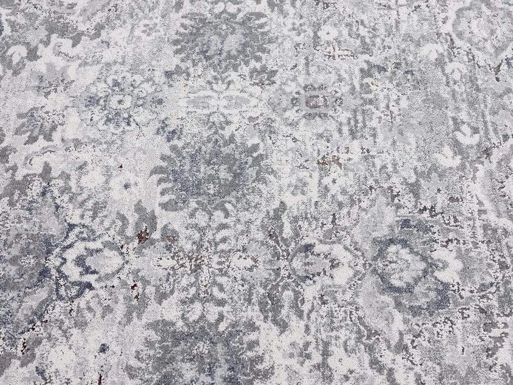 Lorna Grey Blue and Ivory Transitional Distressed Motif Rug *NO RETURNS UNLESS FAULTY