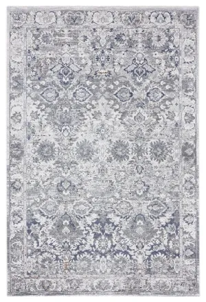 Lorna Grey Blue and Ivory Transitional Distressed Motif Rug *NO RETURNS UNLESS FAULTYmodern color block patchwork rug