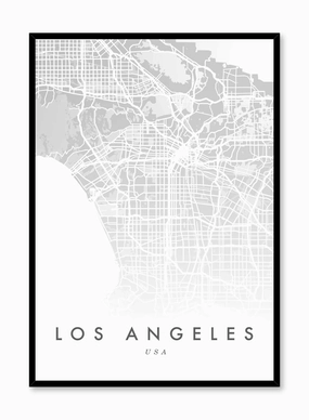 Los Angeles Map, Posterpop culture themed posters