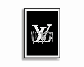 Louis Vuitton Drip Silver LVnordic style wall decor
