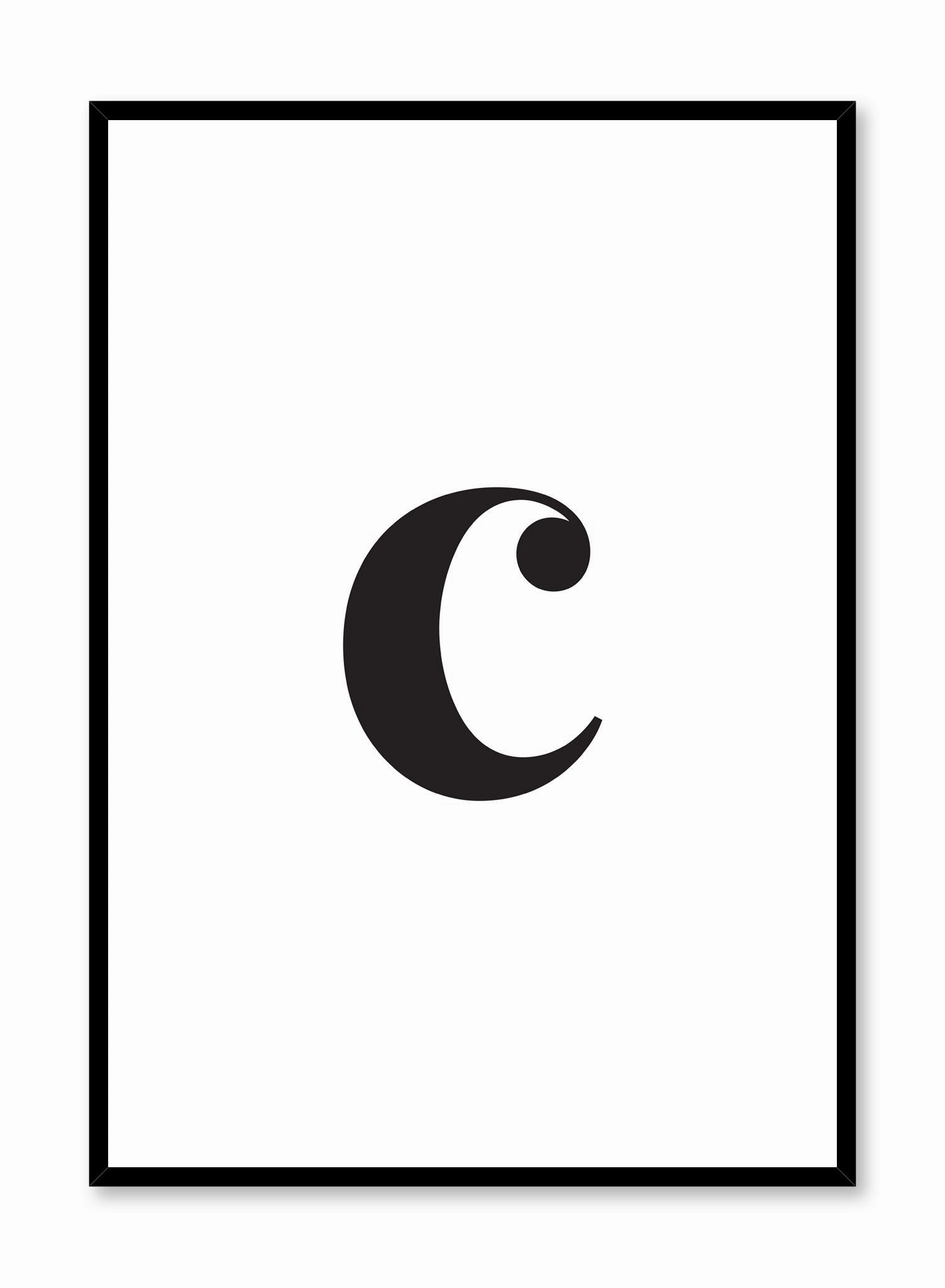 Lowercase Letter C, Posterpop culture themed posters