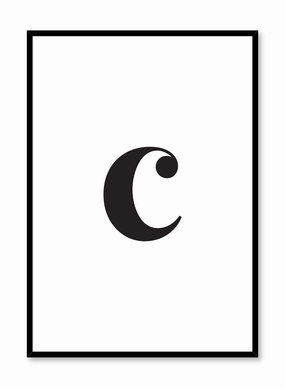 Lowercase Letter C, Posterpop culture themed posters