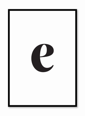 Lowercase Letter E, Posterpop culture themed posters