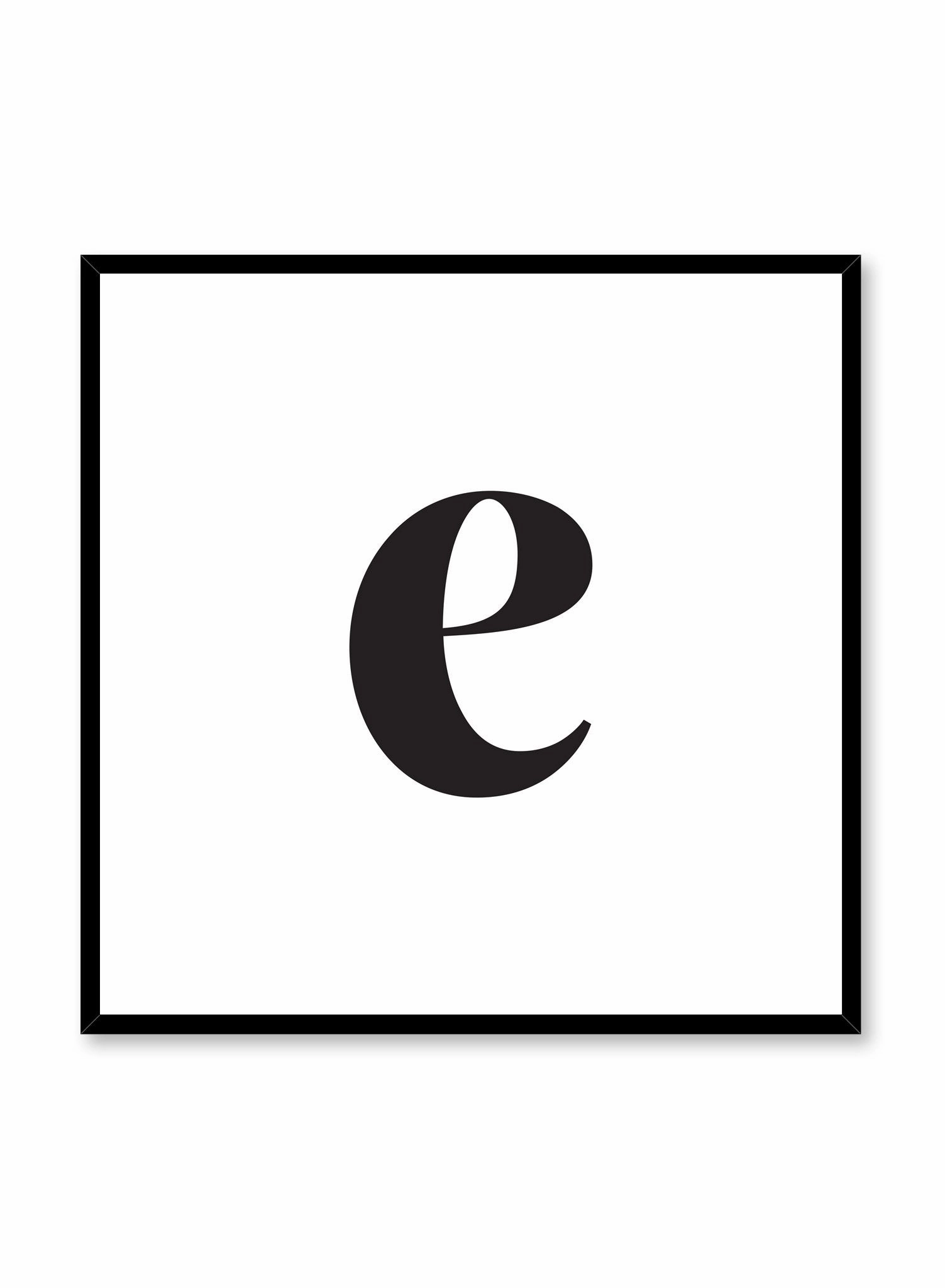 Lowercase Letter E, Poster