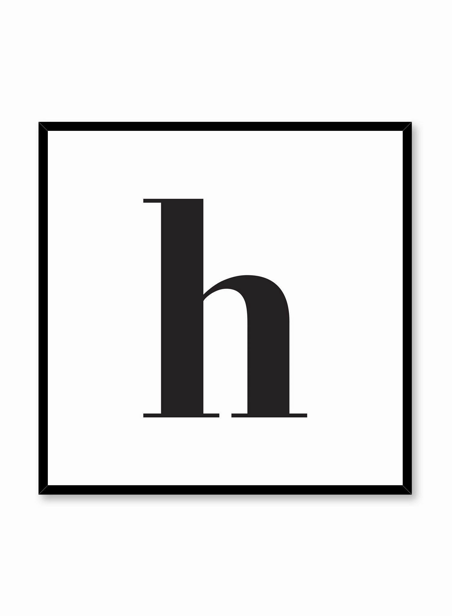 Lowercase Letter H, Poster