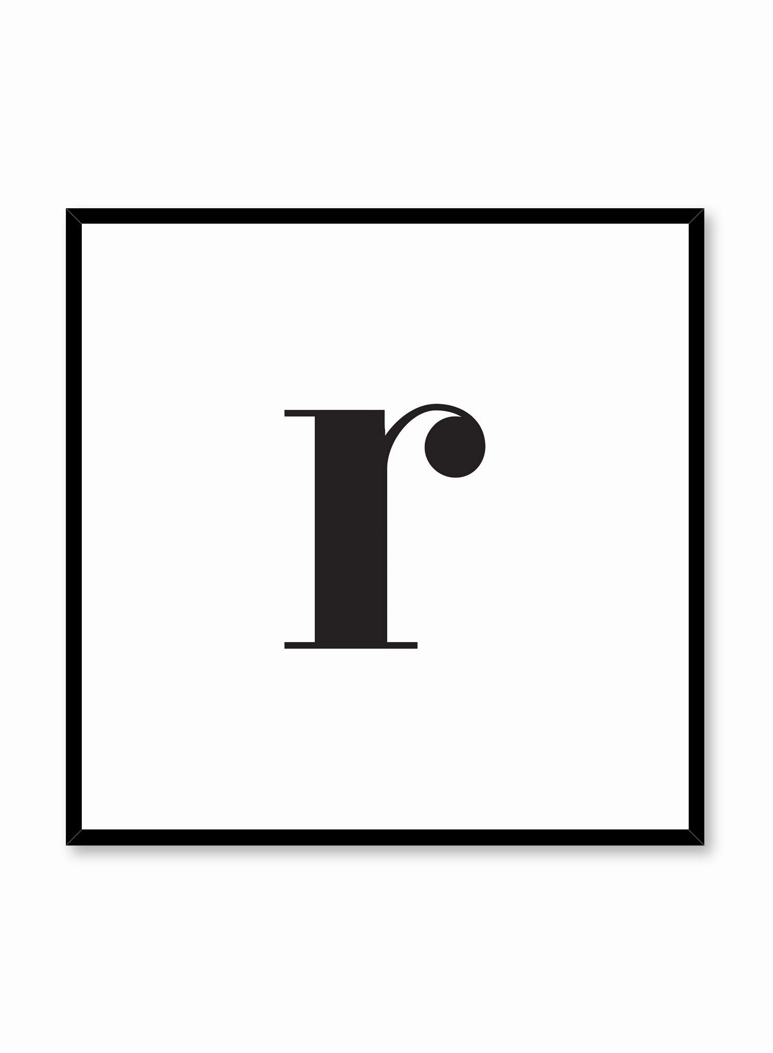 Lowercase Letter R, Poster
