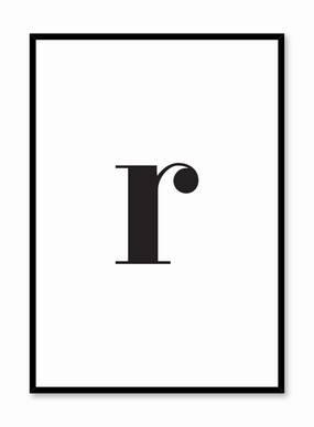 Lowercase Letter R, Posterpop culture themed posters