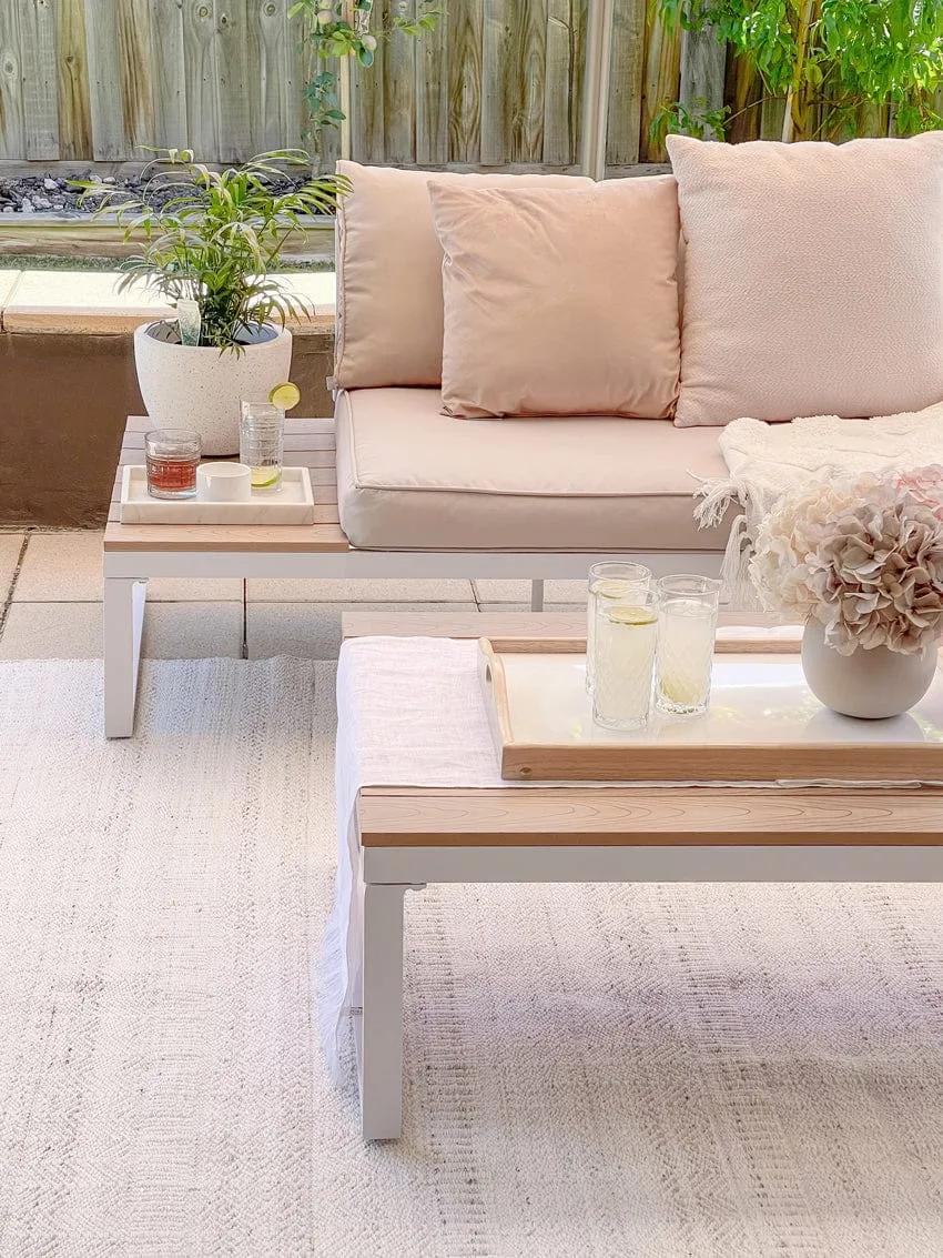 Lucinda Cream and Beige Indoor Outdoor PET Rug *NO RETURNS UNLESS FAULTY