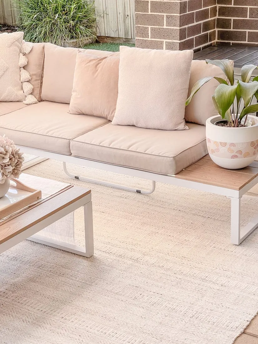 Lucinda Cream and Beige Indoor Outdoor PET Rug *NO RETURNS UNLESS FAULTY