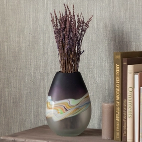Lucius Frosted Vase Amethysthome decor ,wall decor 