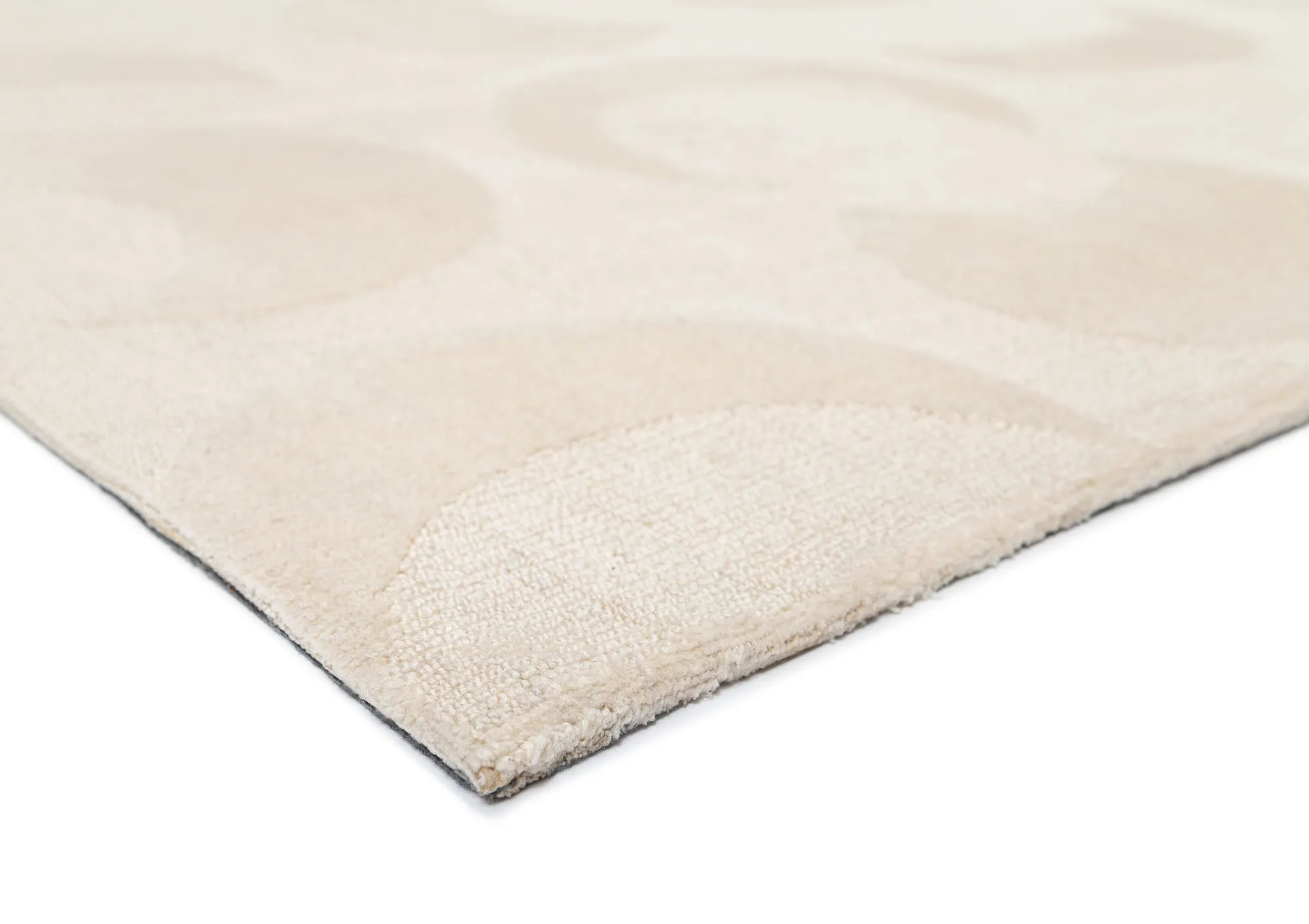 Lucy Beige Cream Half-Moon Pattern Rug *NO RETURNS UNLESS FAULTY
