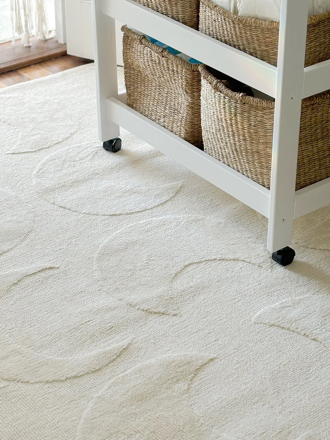 Lucy Beige Cream Half-Moon Pattern Rug *NO RETURNS UNLESS FAULTY