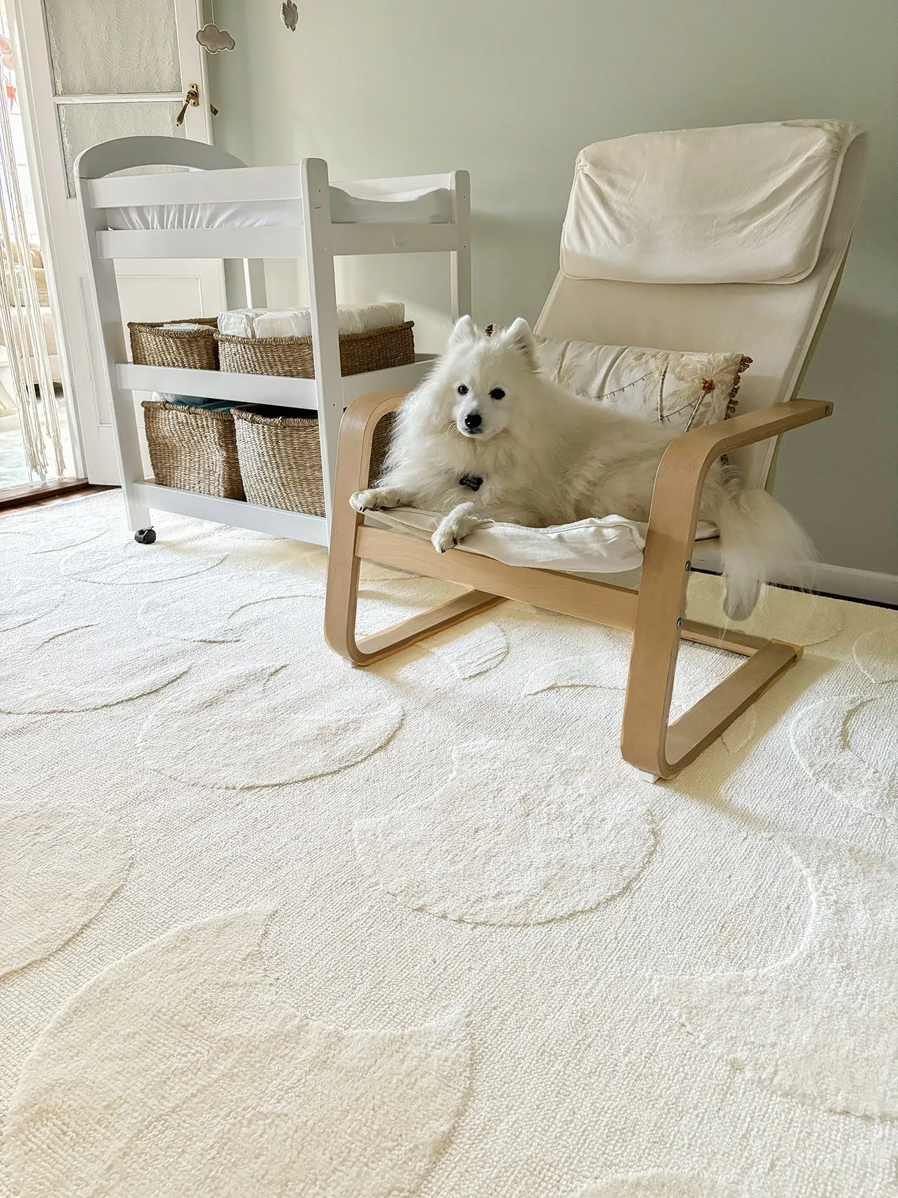 Lucy Beige Cream Half-Moon Pattern Rug *NO RETURNS UNLESS FAULTY