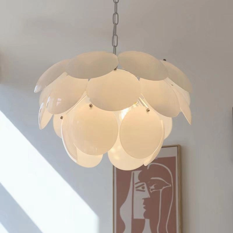 Luminous Petal Glass Chandelier