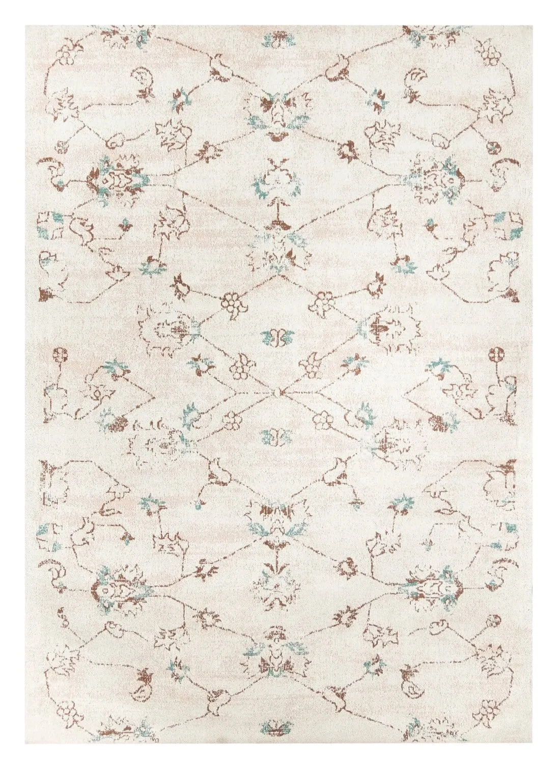 Luna Blue and Pink Floral Rug *NO RETURNS UNLESS FAULTYmodern color block patchwork rug